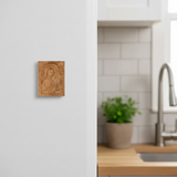 Sacred Heart of Jesus Hand-Carved Wood Magnet - 4 Premium Wood Tones for Home, Car & Office