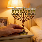 Jewish 9-Candle Menorah with Heart Details: Light, Heritage, and Warmth
