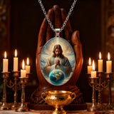 “Divine Jesus” Christian Necklace – A Symbol of Faith, Protection, and God’s Universal Love