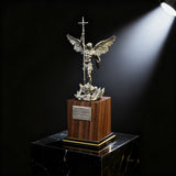 The size is only 153mm. Archangel Michael Statue: A Resin Symbol of Divine Protection & Spiritual Strength