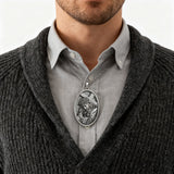 Divine Grace: Jesus Carrying the Cross with Sacred Heart S925 Sterling Silver Pendant Necklace