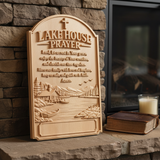 Lake House Prayer Wood Wall Plaque