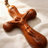 Bgcopper Rosewood Crucifix of Jesus' Passion (Necklace & Car Charm Options)