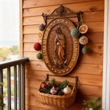 Vintage Colorful Our Lady of Guadalupe Wood Carving 🎨🪵 - Patron Saint of the Americas & Unborn Children 🙏🛡️