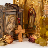 Wooden Savior Cross Necklace