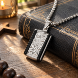 Geometric Faith Pendant Necklace – Titanium Steel Men's Necklace