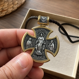 S925 sterling silver double-sided Jesus and Virgin Mary necklace