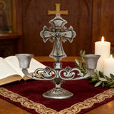Jesus Cross Candelabra: Faith in Every Glow