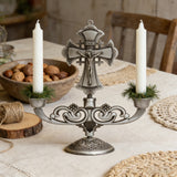 Jesus Cross Candelabra: Faith in Every Glow