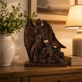 Heilige Familie mit Schutzengel Statue-Göttlicher Segen für Ihr Zuhause