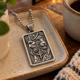 S925 Sterling Silver Jesus & Lion Cross Pendant Necklace – Christian Faith Jewelry for Men