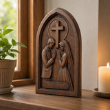 Hand-Carved Beechwood Christian Marriage Prayer Plaque – Personalized Wedding & Anniversary Gift