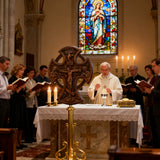 Hand-Carved Beechwood “Hand of Redemption” Crucifix | The Passion and Divine Grace of Christ