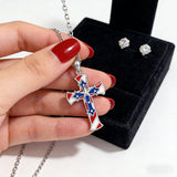 🇺🇸 American Flag Cross Necklace – Faith & Patriotism United