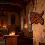 Eagle & Flag Wood Wall Plaque - Handcrafted American Heritage Tribute