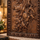 Assumption of Mary Hand-Carved Wood Wall Art: A Tribute to Heavenly Glory