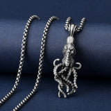 Pure Tin Shield Octopus Necklace - BGCOPPER