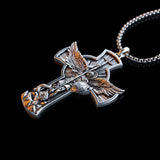 New titanium steel/S925K silver Archangel St. Michael necklace - BGCOPPER