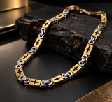 Men’s Christian Cross Link Necklace & Bracelet – 316L Titanium Steel Faith Jewelry