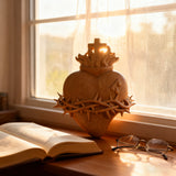 Holy Family Three Sacred Hearts Wooden Wall Decoration