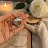 A Piece of My Heart Lives in Heaven Memorial Cremation Necklace - product view
