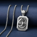 PURE TIN Medieval Winged Dragon Amulet Necklace - BGCOPPER