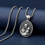 Blessed Virgin Mary Madonna and Infant Jesus Necklace - BGCOPPER