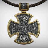 S925 sterling silver double-sided Jesus and Virgin Mary necklace - BGCOPPER