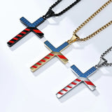 American Flag Cross Necklace - BGCOPPER