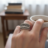 The Last Supper 925K Sterling Silver Open End Adjustable Ring