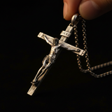 S925K Silver Jesus Crucifix Pendant | A Tangible Reminder of His Love - design detail