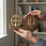 St. Benedict's Exorcism Medal Christian Wall Plaque - Best Christmas Gift