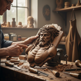 Jesus Crown of Thorns Beechwood Sculpture