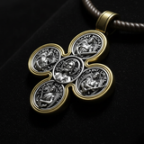 Baroque Style Crucifix Pendant with Jesus and the Four Archangels – A Symbol of Faith and Divine Protection