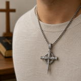 Nail Cross Crown of Thorns Necklace – Faith, Redemption & Timeless Strength - gift presentation