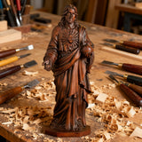 The Sacred Heart of Jesus — Hand-Carved Beechwood Statue | A Symbol of Divine Love, Mercy & Eternal Hope