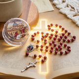 6MM Vatican Leo XIV Red Wood Bead Rosary