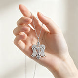 Celtic Knot Winged Cross Necklace – Faith, Protection & Angelic Grace