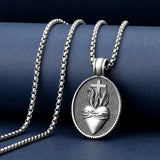 Sacred Heart Medallion Necklace - BGCOPPER