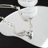 Cat Head Design Double Layer Pendant Necklace - BGCOPPER