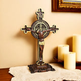 The Redemption of Christ and the Protective Oath of Saint Benedict Double-sided engraved cross - BGCOPPER