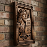 John 8:32 "The Truth Shall Set You Free" - Hand-Carved 3D Jesus Christ Plaque
