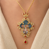 Orthodox Crucifix Icon Pendant Necklace