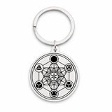 Metatron Tesseract Necklace, Stainless Steel Sacred Geometry Metatron Pendant, Men's and Women's Jewelry, Spiritual Protection Medal - BGCOPPER
