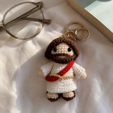 Handmade Crochet Jesus Keychain