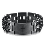 Men's Stainless Steel Cross - Bible Bracelet - BGCOPPER