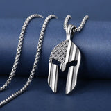 American Flag Spartan Helmet Necklace - BGCOPPER