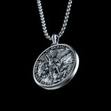 Archangel Michael S925K Silver Round Necklace - BGCOPPER