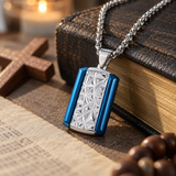 Geometric Faith Pendant Necklace – Titanium Steel Men's Necklace