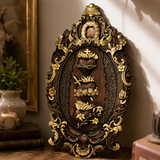 Three Sacred Hearts of the Holy Family Wall Hanging Art work Personalized Religious Gift wooden decor for Christian home decor and...